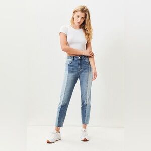 PacSun Two-Tone Light Blue Straight Leg Jeans